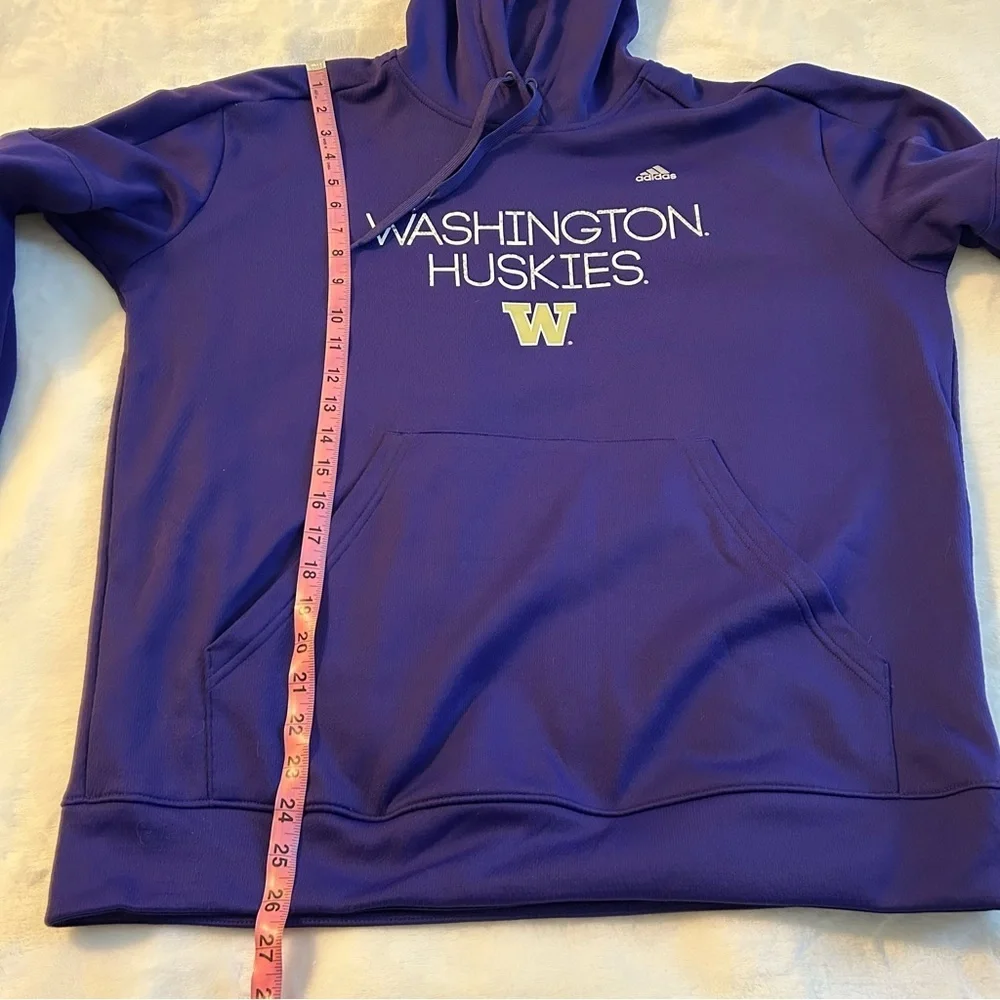 Adidas Washington Huskies purple pullover hoodie with thumb holes size XL